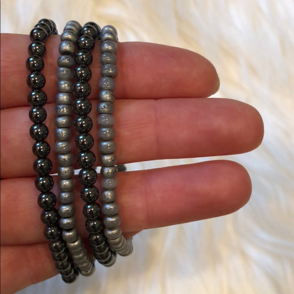 Set of 4 Beaded Stacked Bracelets! - Picture 3 of 4